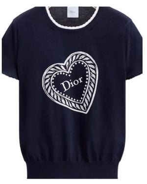 Dior Qixi Short-Sleeved Sweater - Blue