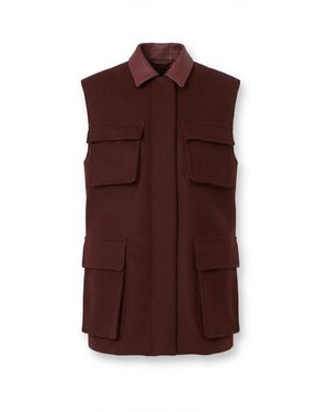 Max Mara Aeroso Sleeveless Coat - Purple