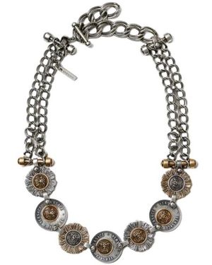 Versace Medallion Chain Necklace - Multicolour