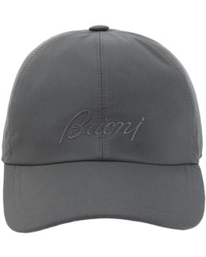 Brioni Logo Baseball Hat - Grey
