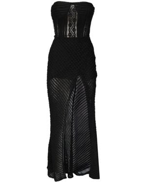 Charo Ruiz Strapless Mesh Maxi Dress - Black