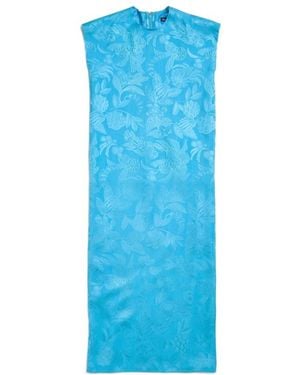Balenciaga Dress With Silk Trim - Blue