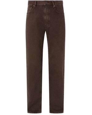 ZEGNA Pantalon Roccia En Coton Marron Fonce - Brown