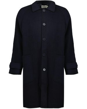 Officine Generale Officine Générale Bryce Single-Breasted Coat - Blue
