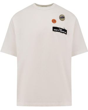 Undercover Badge Embroidery Crewneck T-Shirt - White
