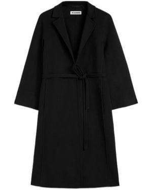 Jil Sander 84 Db Belted Wrap Coat - Black