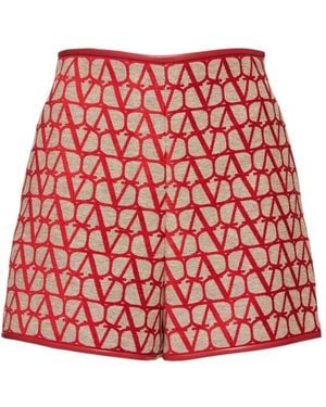 Valentino Logo Shorts - Red