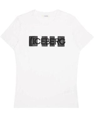 Iceberg Round Collar Logo T-Shirt - White