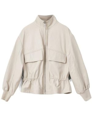 AllSaints Flor Leather Jacket - Natural