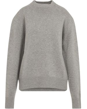 Frankie Shop Round-Neck Wool Sweatshirt - Grey