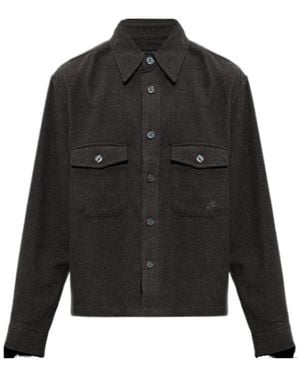 AllSaints Woven Long Sleeve Shirt Jacket - Black