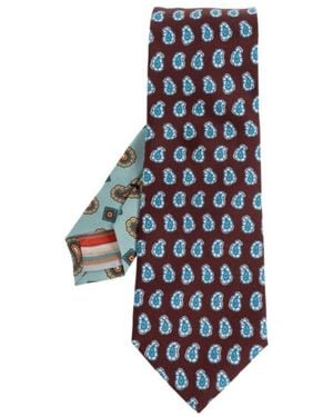 Paul Smith Paisley Print Tie - Blue
