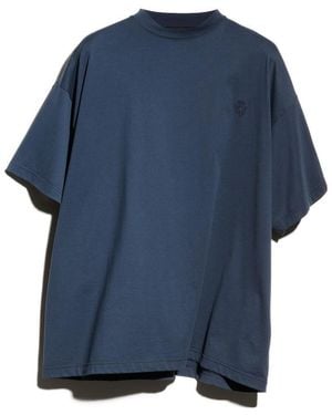 Gucci Crest Embroidered T-Shirt - Blue