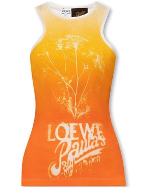 Loewe X Paula's Ibiza Logo Sleeveless Vest - Orange