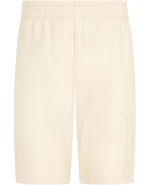 EA7 Visibility Logo Embossed Track Shorts - Natural