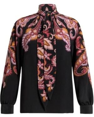 Etro Printed Crepe De Chine Top - Multicolour