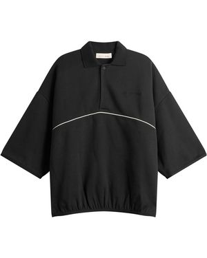 Fear Of God 3/4 Sleeve Polo Shirt - Black