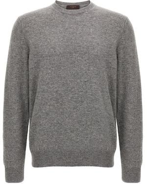 Zanone Slim Fit Virgin Wool Knitwear - Gray