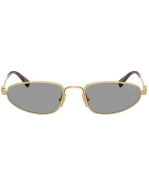 Miu Miu Eyewear Oval-Frame Sunglasses - White