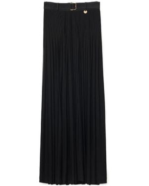 Burberry Pleated Maxi Skirt - Black