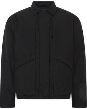 Herno Shirt-Collar Bomber Jacket - Black