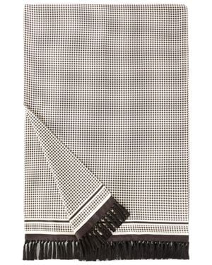 Loro Piana Houndstooth Scarf - Grey