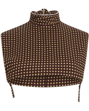 Philosophy Di Lorenzo Serafini Polka-Dot Cropped Top - Brown