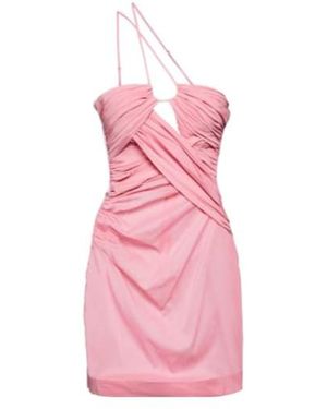 Nensi Dojaka Draped One-Shoulder Minidress - Pink