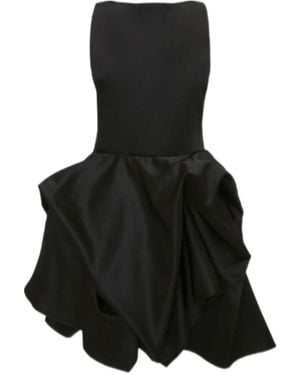 JW Anderson Asymmetric Peplum Mini Dress - Black