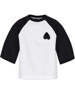Moose Knuckles Logo Patch Oversized T-Shirt - Black