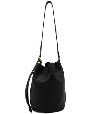 Miu Miu Bucket Bag Logo Shoulder Bag - Black
