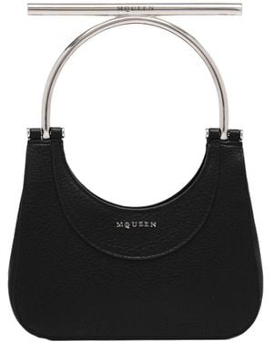 McQueen Mini Cross-Bar Tote Bag - Black