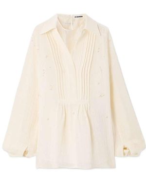 Jil Sander Long-Sleeved Blouse - Natural