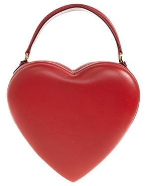 Moschino Heart Motif Zipped Handbag - Red
