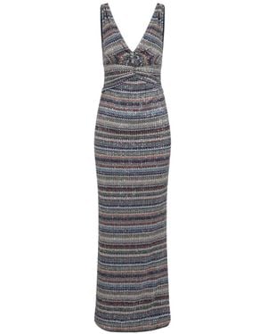 Missoni Caperdoni Lurex Knit Maxi Dress - Grey