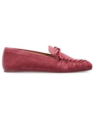 Stuart Weitzman 'Brit' Loafers Shoes - Red