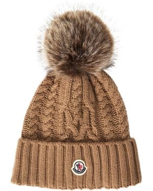 Moncler Twist-Knit Hat - Brown