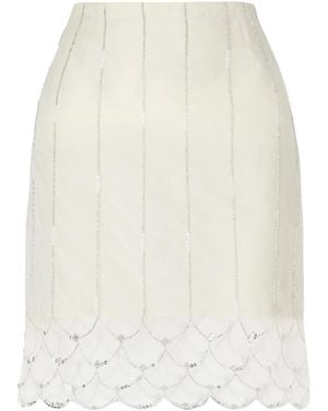 Wales Bonner Embellished Silk-Organza Skirt - White