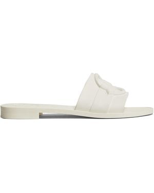 Moncler Mon Logo Detailed Slides - White