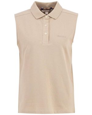 Barbour Bowford Sleeveless Polo Shirt - Natural