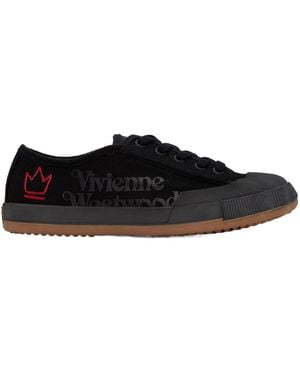 Vivienne Westwood Lace-Up Low-Cut Casual Shoes - Black