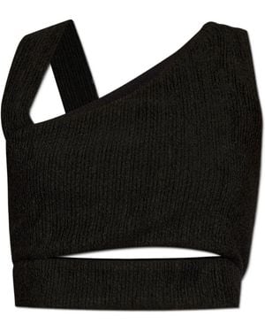 IRO Asymmetric Neckline Tank Top - Black