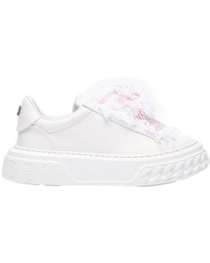 Casadei Fringe Platform Sneakers - White