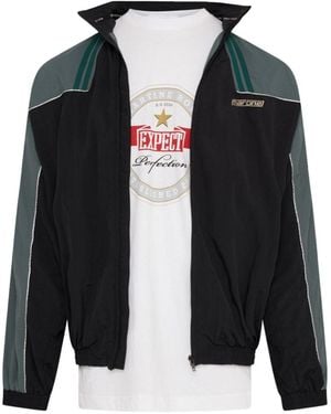 Martine Rose Logo Embroidered Zip-Up Jacket - Black