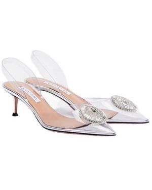 Aquazzura Pvc Slingback Court Shoes - White