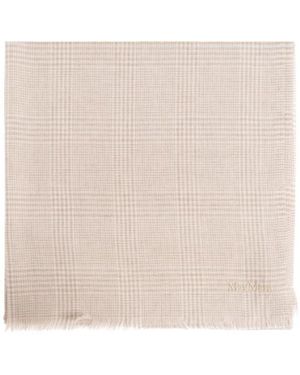 Max Mara Plaid Scarf - Natural