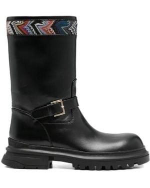 Missoni Buckle Trim Boots - Black