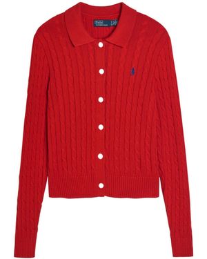 Polo Ralph Lauren Logoembroidered Cable-Knit Cotton Cardigan