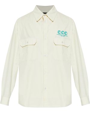 Willy Chavarria Corcoran Logo Work Shirt - White