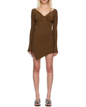 The Attico The Desai Mini Dress - Brown